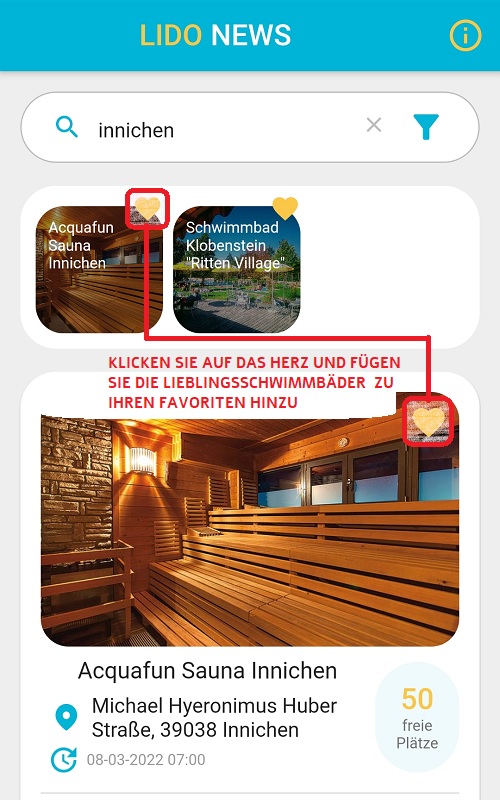 Favoriten hinzufügen