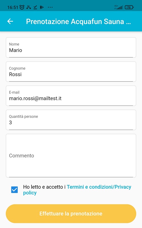 Prenota facilmente